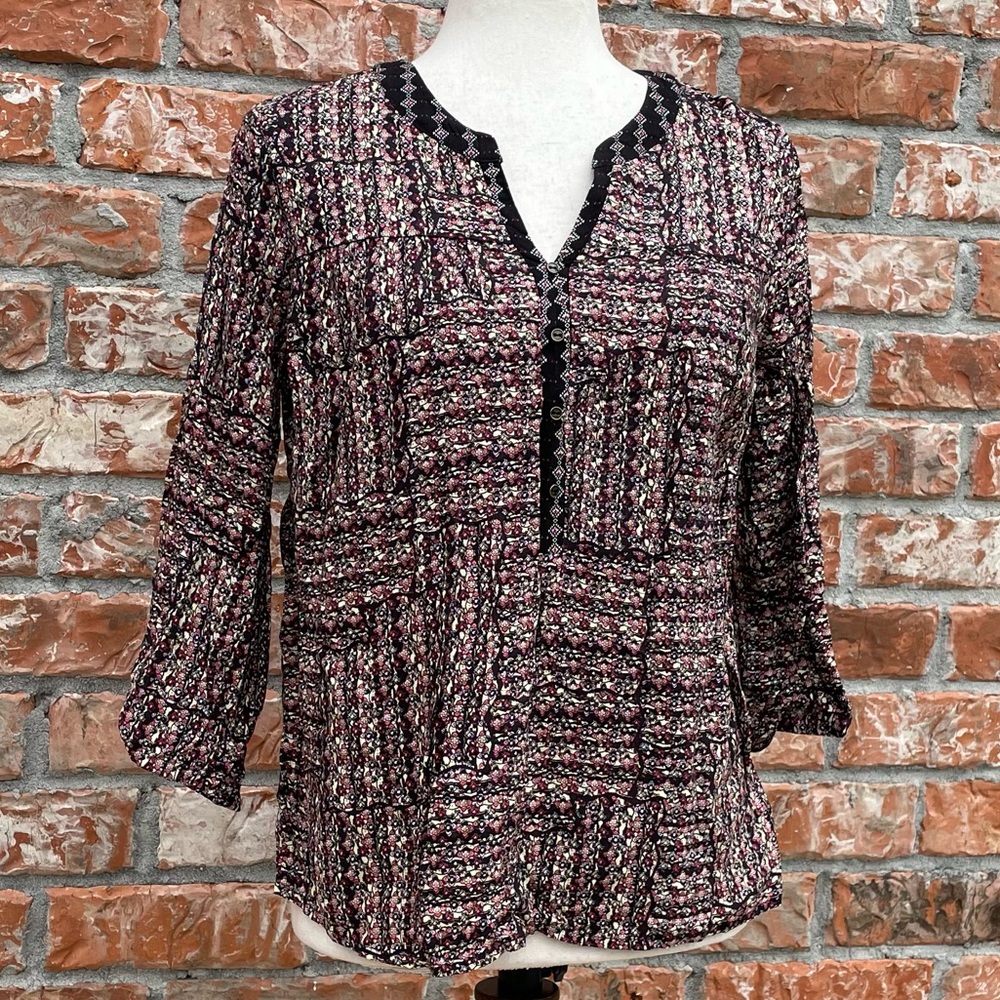 Anthropologie (Skies Are Blue) multipatterned top / S / NWT